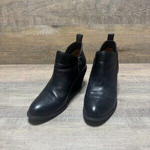 Sofft Black Leather Zip Up Bootie Women's Size 8
